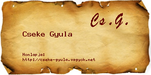 Cseke Gyula névjegykártya