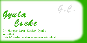 gyula cseke business card